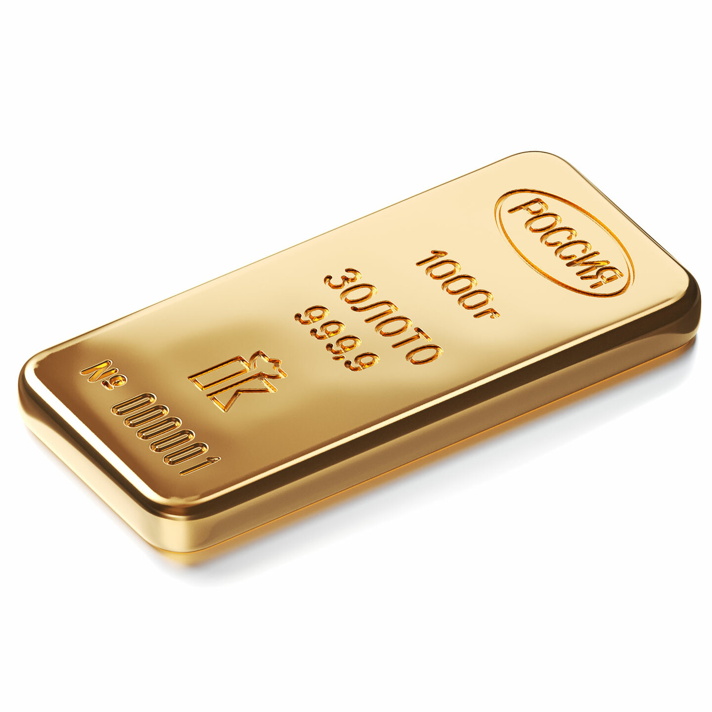 Золото в мерных слитках (1000 г)